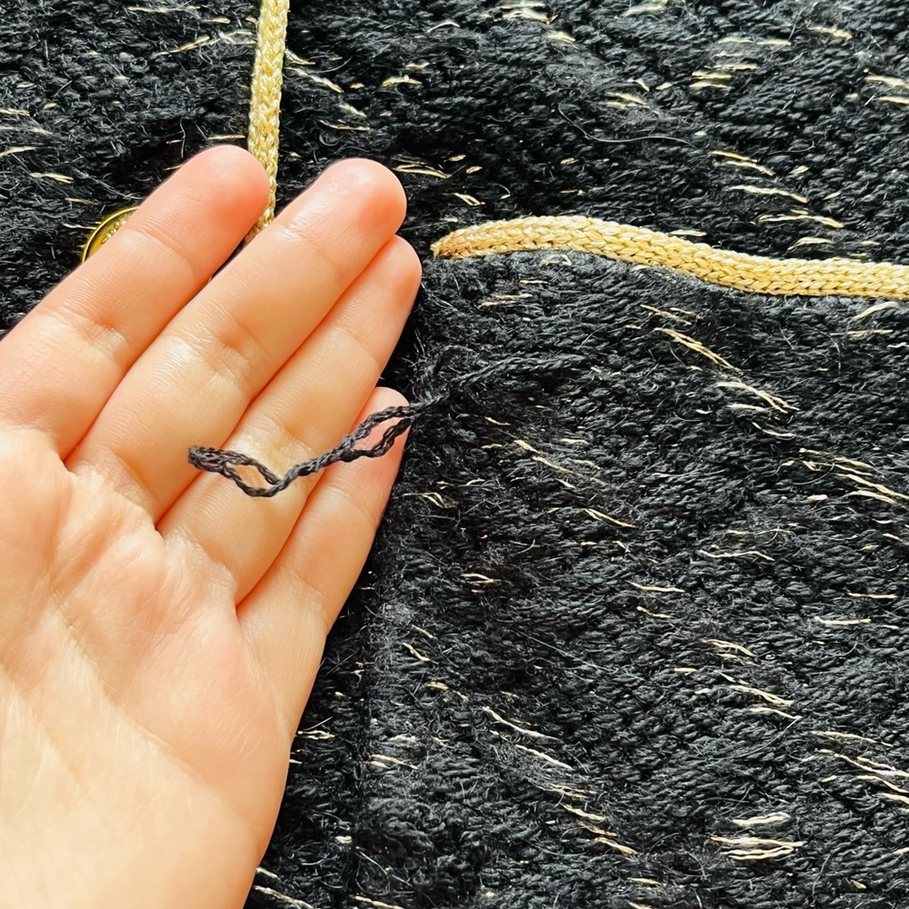 Emilio Pucci Black Wool Lurex Knit Detail Coat Small - Picture 4 of 5